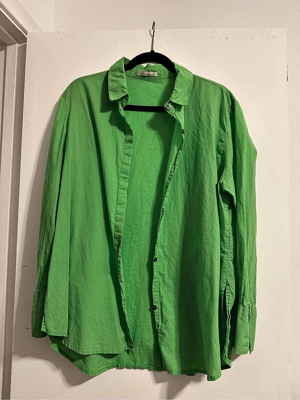 Oversized Casual Button Down Green Size Large Like New